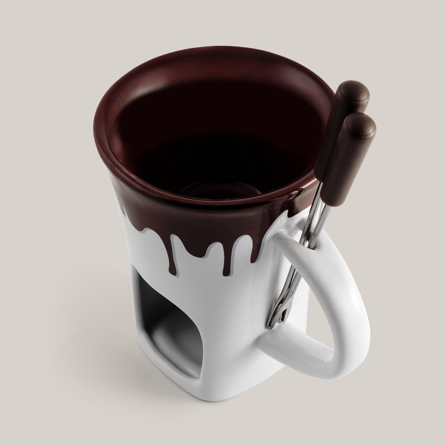 F12064 4-Piece Nostalgia Chocolate Fondue Mug Set