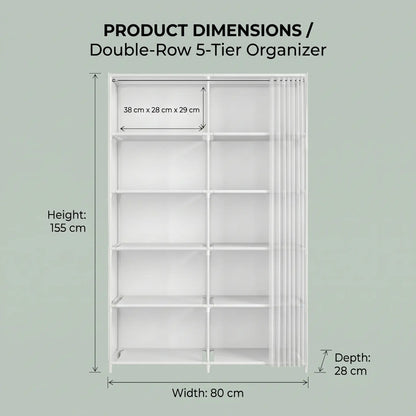31.49-Inch Multi-Purpose Dust-Proof 6-Tier Rotating Shelf - Easy-To-Install Closet Organization Storage Unit for Bedroom, Living Room - Living Room Furniture, Apartment Furniture, Shelves