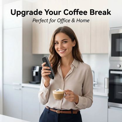 Rechargeable USB Handheld Electric Milk Frother and Stirrer for Coffee, Latte, Matcha, and Hot Chocolate