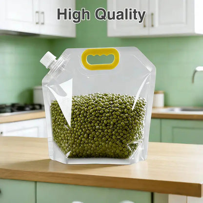 5-Pack Eco-Friendly Reusable Food Storage Bags - Leak-Proof and Moisture-Resistant Containers for Pet Kibble and Treats