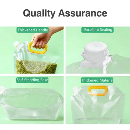 5-Pack Eco-Friendly Reusable Food Storage Bags - Leak-Proof and Moisture-Resistant Containers for Pet Kibble and Treats