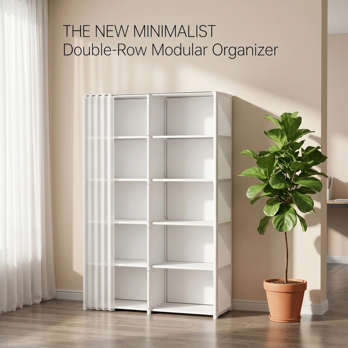 31.49-Inch Multi-Purpose Dust-Proof 6-Tier Rotating Shelf - Easy-To-Install Closet Organization Storage Unit for Bedroom, Living Room - Living Room Furniture, Apartment Furniture, Shelves