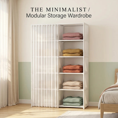 31.49-Inch Multi-Purpose Dust-Proof 6-Tier Rotating Shelf - Easy-To-Install Closet Organization Storage Unit for Bedroom, Living Room - Living Room Furniture, Apartment Furniture, Shelves