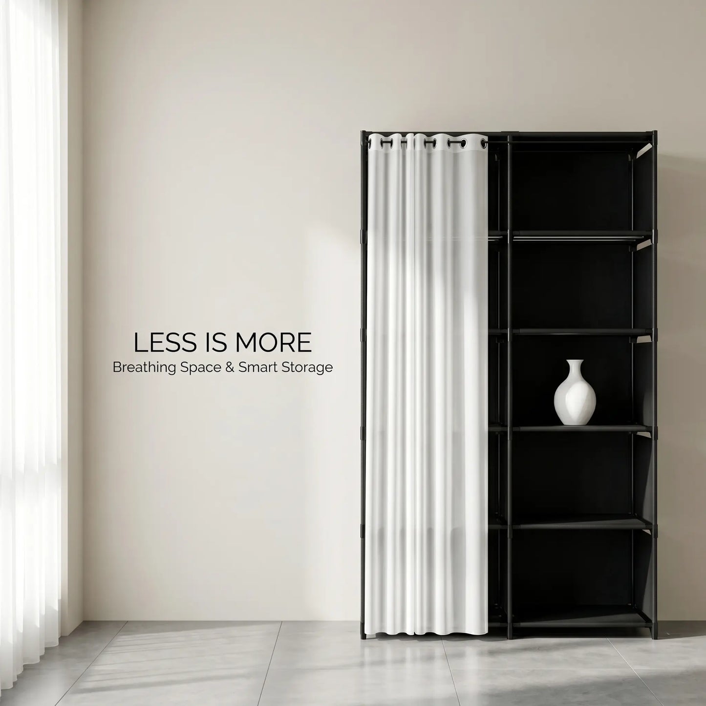 31.49-Inch Multi-Purpose Dust-Proof 6-Tier Rotating Shelf - Easy-To-Install Closet Organization Storage Unit for Bedroom, Living Room - Living Room Furniture, Apartment Furniture, Shelves