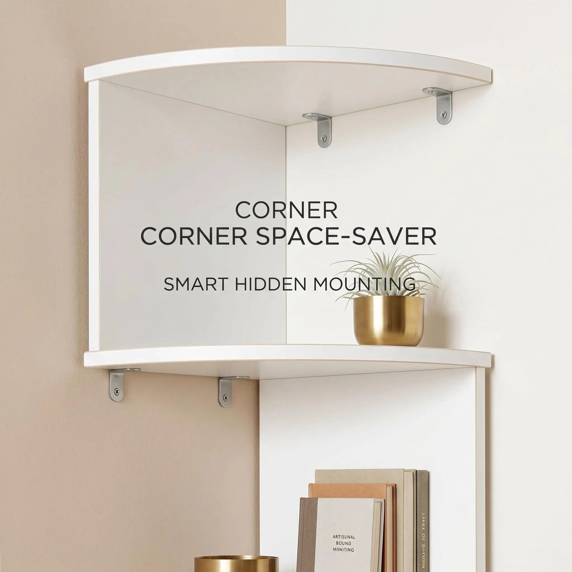 Corner Wall-Mounted Shelf, Modern Floating Display Rack, Wall Organizer, Space-Saving Z-Shape Plant Stand, Ideal for Bedroom, Living Room, Bathroom, Home Office