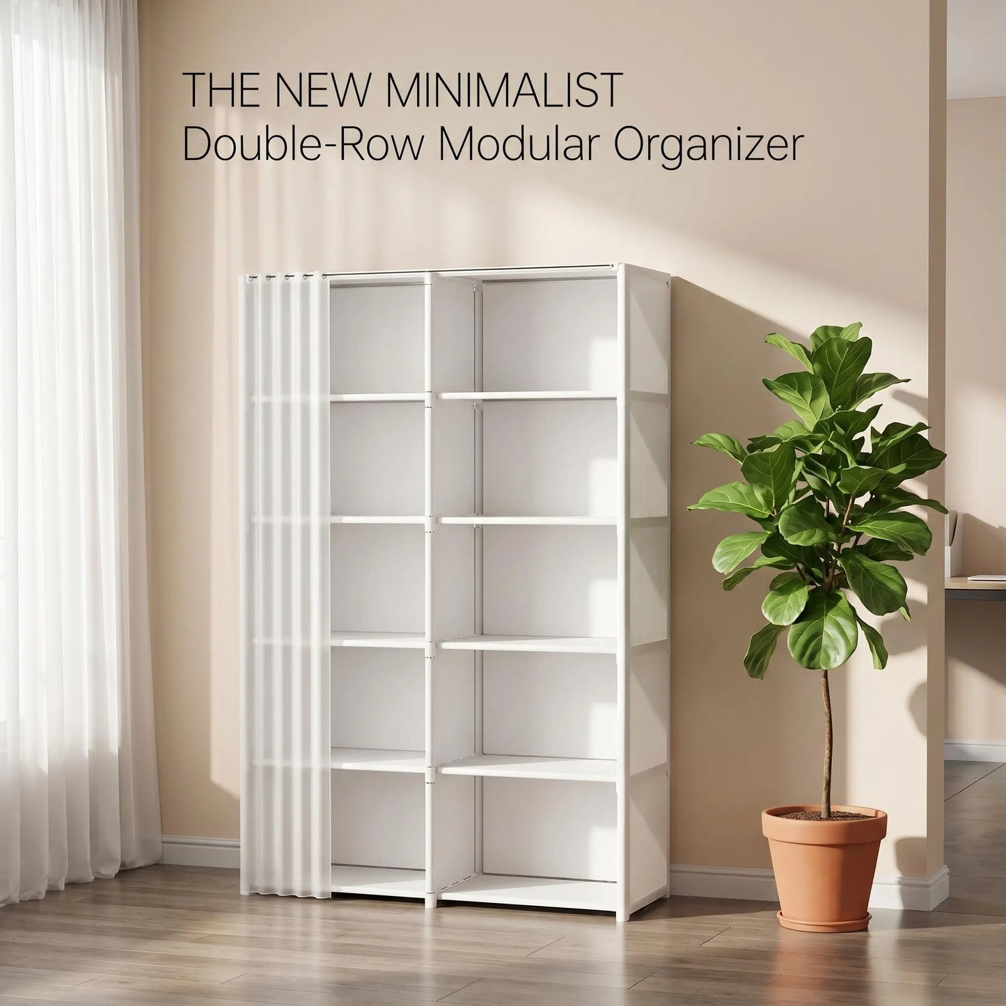 31.49-Inch Multi-Purpose Dust-Proof 6-Tier Rotating Shelf - Easy-To-Install Closet Organization Storage Unit for Bedroom, Living Room - Living Room Furniture, Apartment Furniture, Shelves