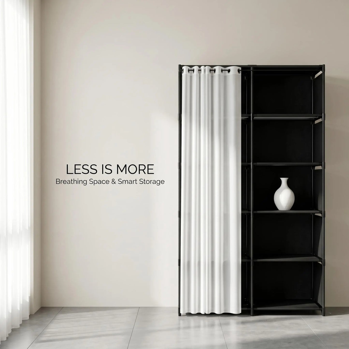 31.49-Inch Multi-Purpose Dust-Proof 6-Tier Rotating Shelf - Easy-To-Install Closet Organization Storage Unit for Bedroom, Living Room - Living Room Furniture, Apartment Furniture, Shelves