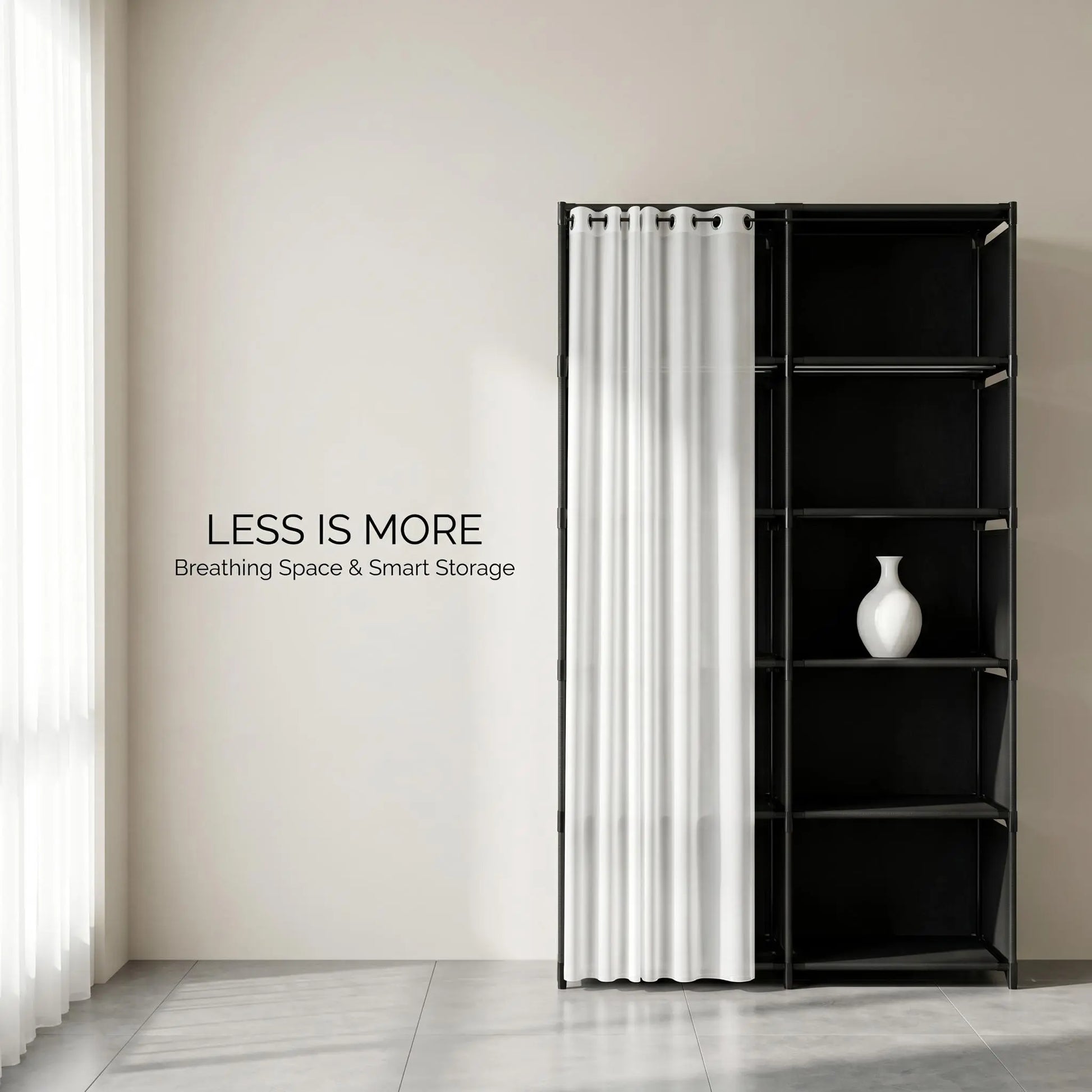 31.49-Inch Multi-Purpose Dust-Proof 6-Tier Rotating Shelf - Easy-To-Install Closet Organization Storage Unit for Bedroom, Living Room - Living Room Furniture, Apartment Furniture, Shelves