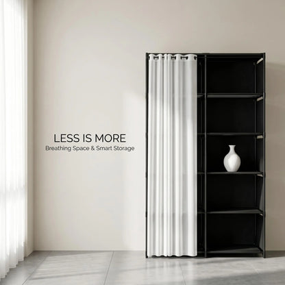 31.49-Inch Multi-Purpose Dust-Proof 6-Tier Rotating Shelf - Easy-To-Install Closet Organization Storage Unit for Bedroom, Living Room - Living Room Furniture, Apartment Furniture, Shelves