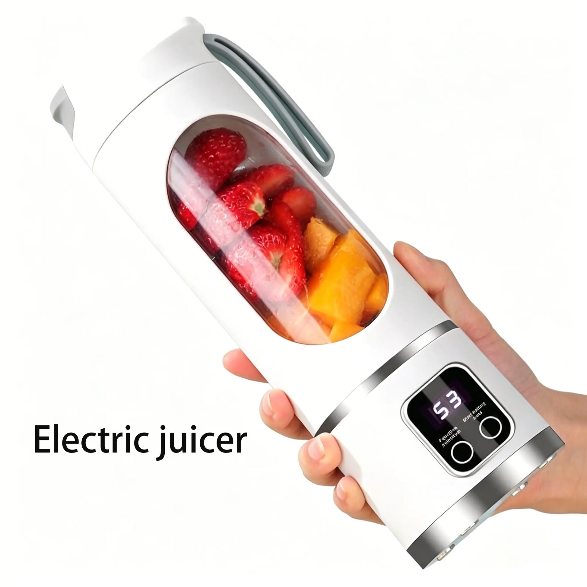 Portable 15.22 Oz USB Rechargeable Personal Blender with LED Display, Durable ABS Material - Ideal for Smoothies and Juices, Essential for Home Kitchen
