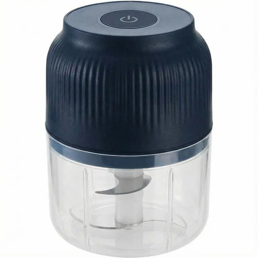 Electric Garlic Crusher - 300ML Cordless Rechargeable Mini Food Processor for Garlic, Onion, Ginger, Chili, Nuts, Fruit, and Meat - Blue