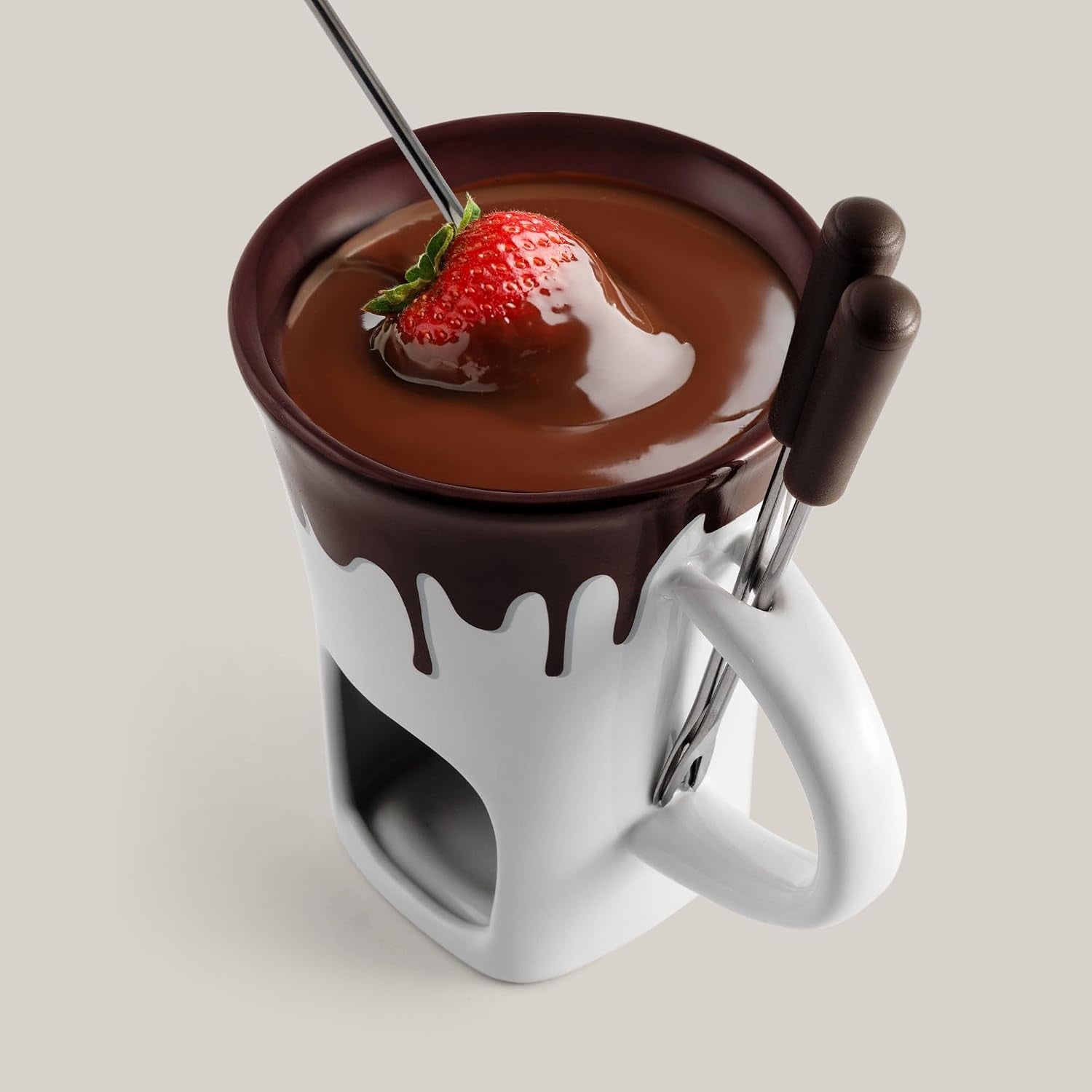 F12064 4-Piece Nostalgia Chocolate Fondue Mug Set