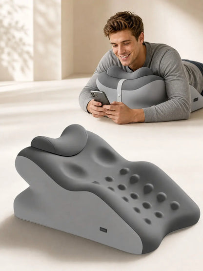 Ergonomic Cooling Fabric Reading Pillow with Premium Memory Foam Support for Enhanced Comfort While Using Devices
