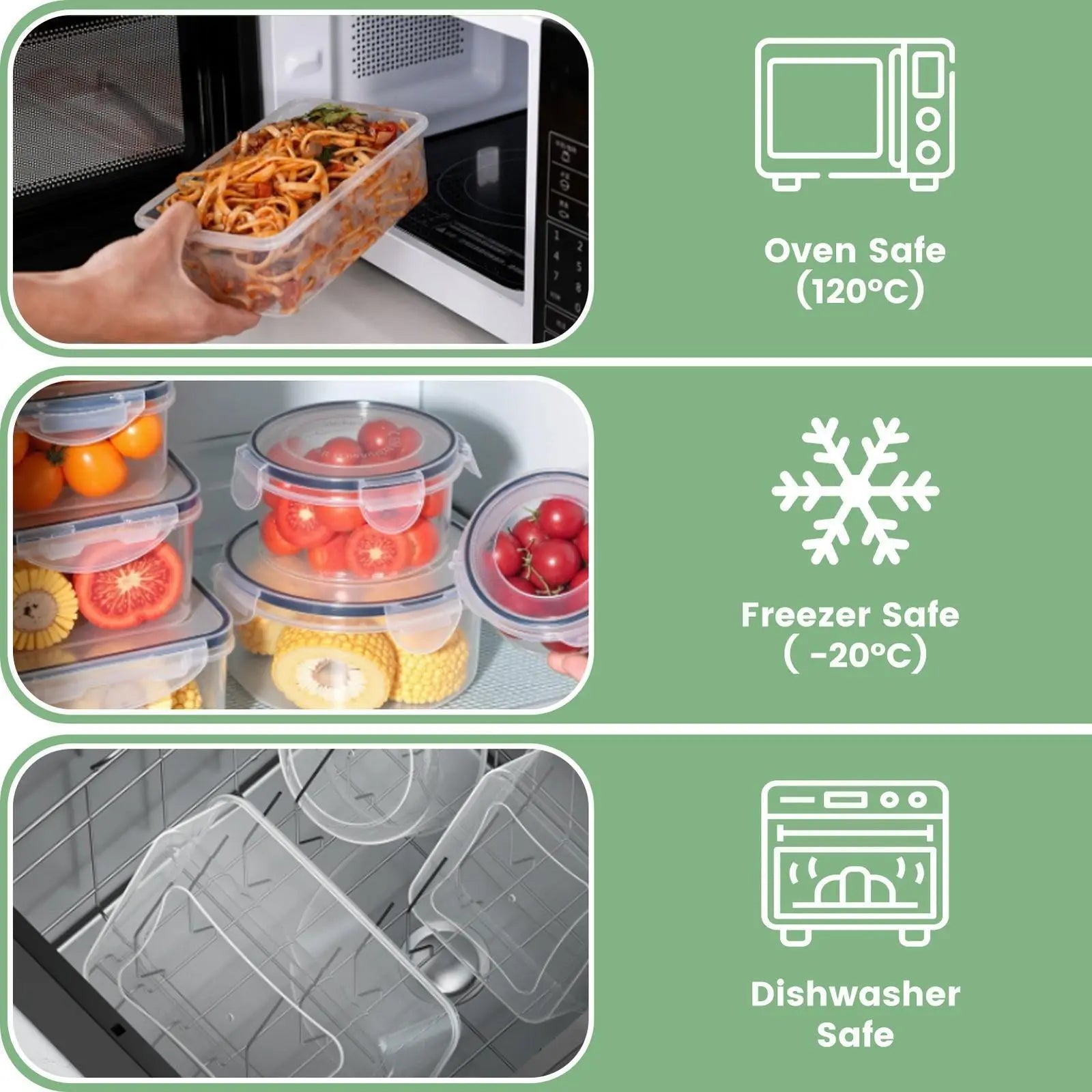 [Fathersdaygift] 24 PCS Premium Food Storage Containers with Lids, Plastic Meal Prep Containers, Airtight Leakproof Snap Lock, Stackable Kitchen Storage Set for Fridge Freezer ,Safe for Oven Microwave High Temperature Durable Kitchen Utensils