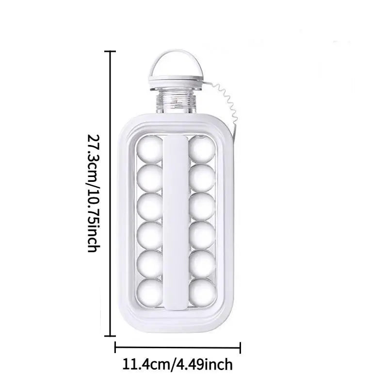 Professional Spherical Ice Ball Maker Mold - Food Grade Silicone Ice Tray with Airtight Storage Box & Freezer Bag for Whiskey, Coffee, Water Bottles, and Cocktails