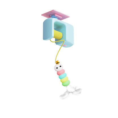 Interactive Retractable Bungee Cat Toy - Automatic USB Rechargeable Hanging Door Teaser for Indoor Play and Exercise