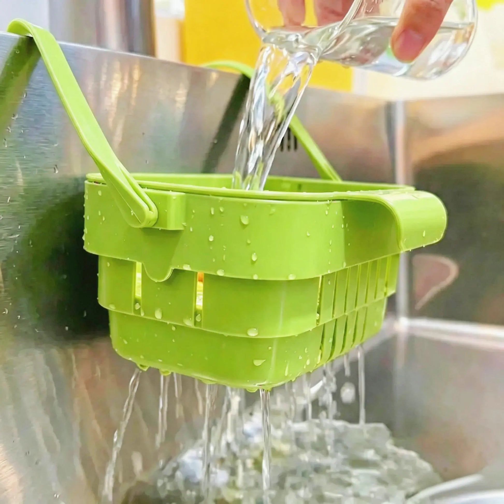 YESDOAGD Retractable Sink Food Catcher - Detachable Kitchen Strainer Basket and Space-Saving Drain Filter