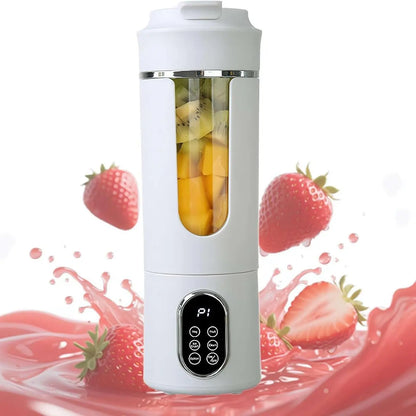 Portable USB Rechargeable Juicer with LED Display - Handheld High-Speed Blender for Smoothies and Juices, Self-Cleaning, BPA-Free, Ice Crushing Function, Multiple Gears, Safety Protection, and Versatile Uses