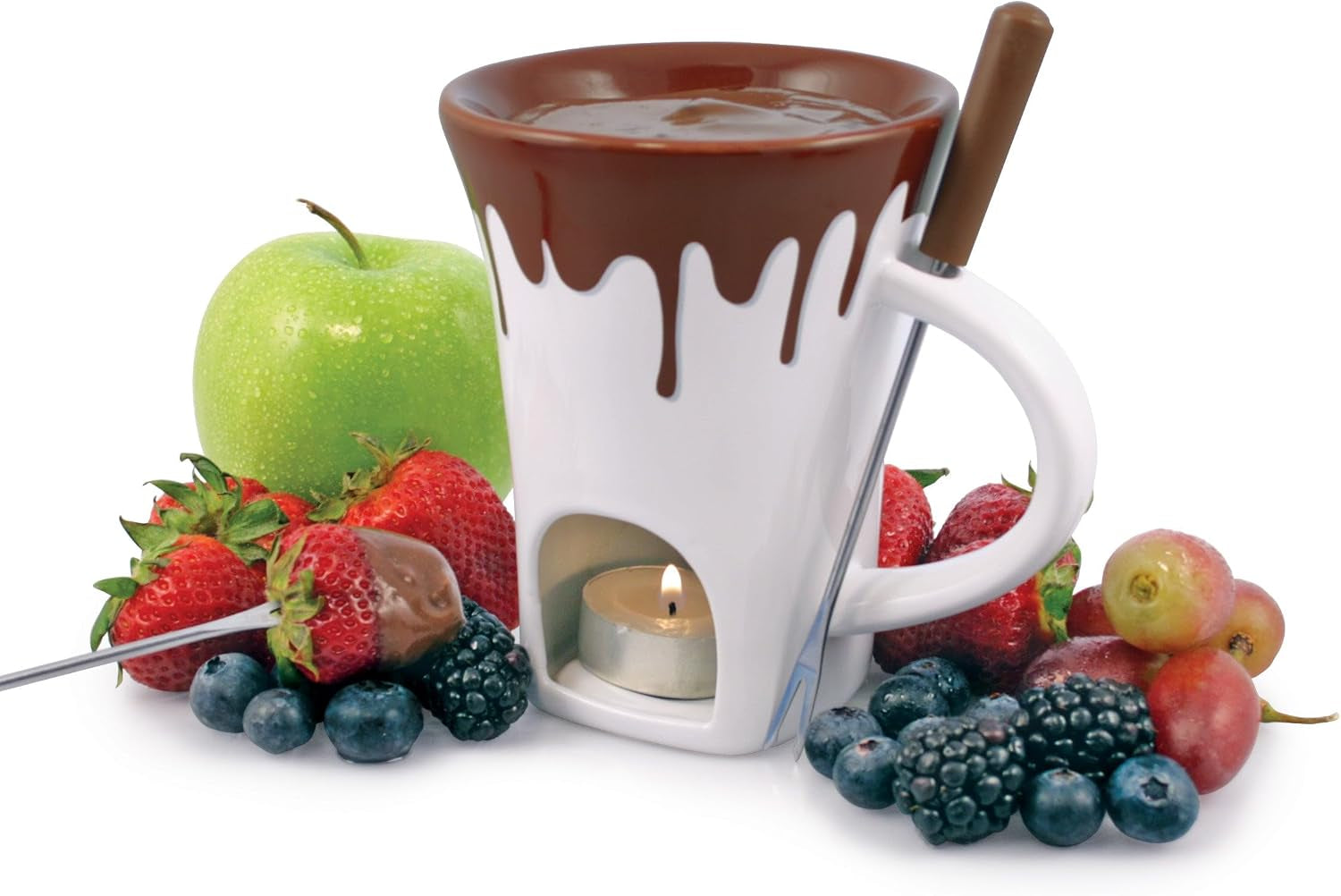 F12064 4-Piece Nostalgia Chocolate Fondue Mug Set