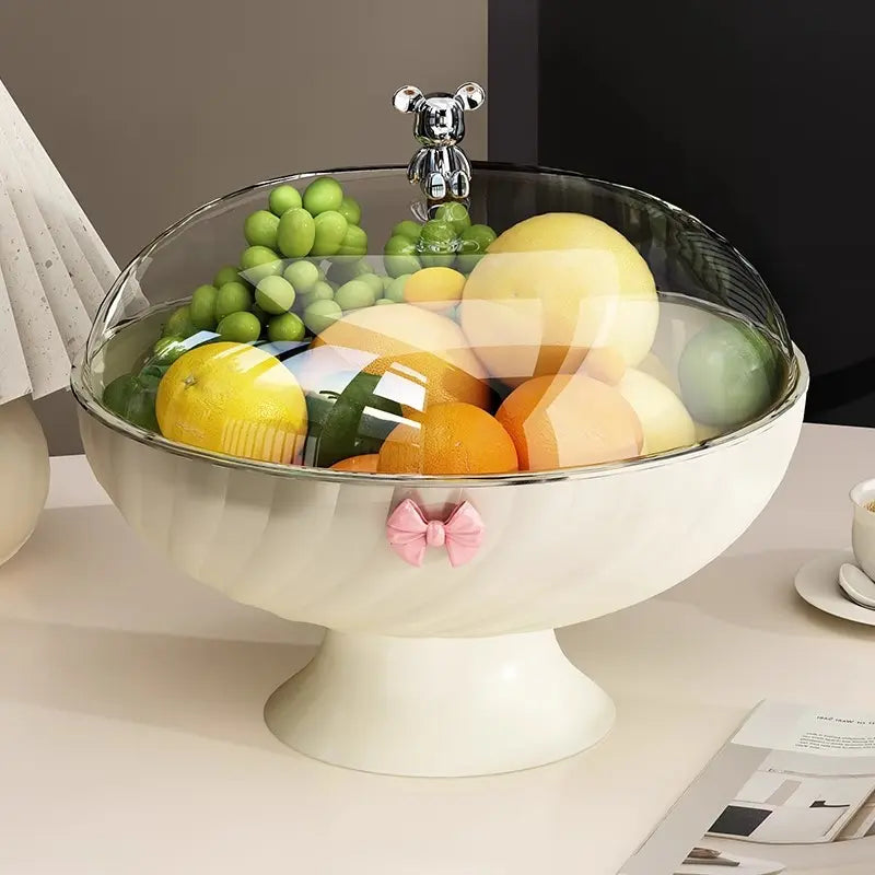 Fruit Platter, Living Room, New High-End Tea Table, Fruit Platter, Light Luxury Style, High-End Drainage Tray, Dry Fruit Platter