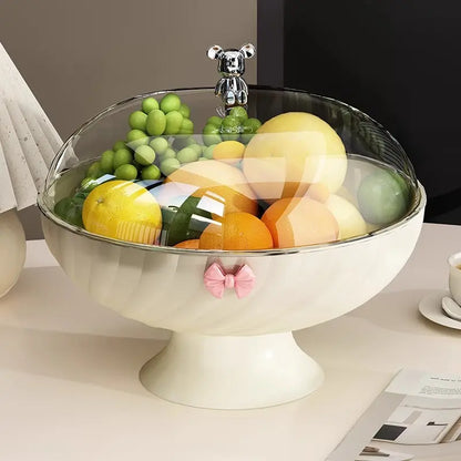 Fruit Platter, Living Room, New High-End Tea Table, Fruit Platter, Light Luxury Style, High-End Drainage Tray, Dry Fruit Platter