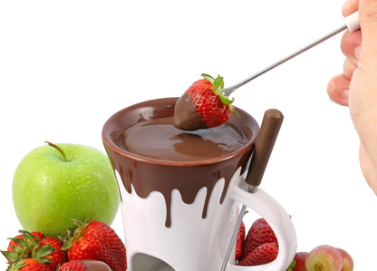 F12064 4-Piece Nostalgia Chocolate Fondue Mug Set