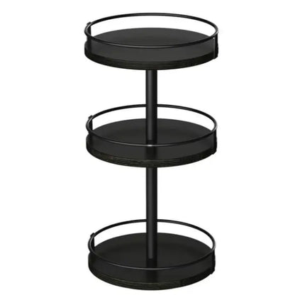 HOOBRO Lazy Susan Organizer, Rotating Spice Rack, 3-Tier Organizer, Turntable Spice Rack, Vertical Storage Organizer, for Kitchen Countertop, Vanity, Dining Table, Rustic Brown and Black #Summervibes