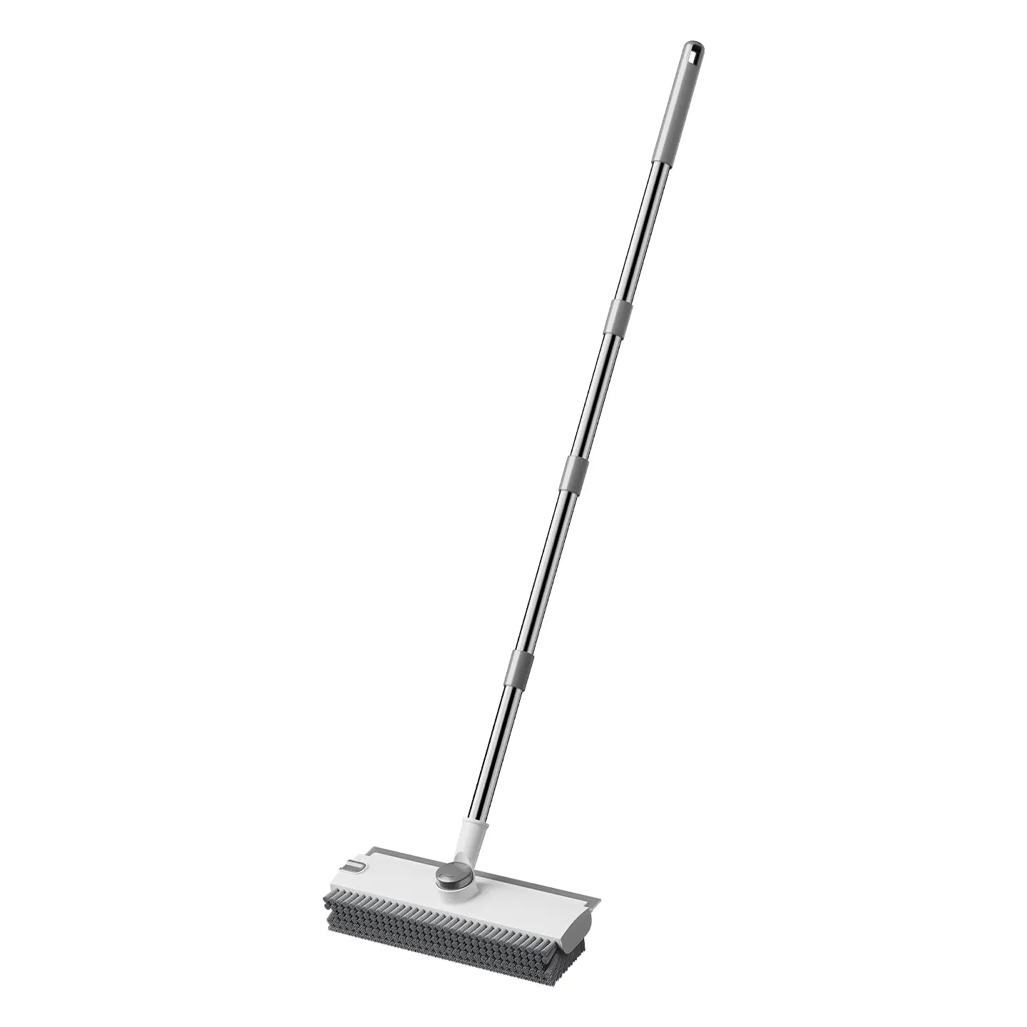 JOIORBOO 3-in-1 Floor Scrub Brush with Long Handle - Double-Sided Bristles and Squeegee for Bathroom and Kitchen Cleaning