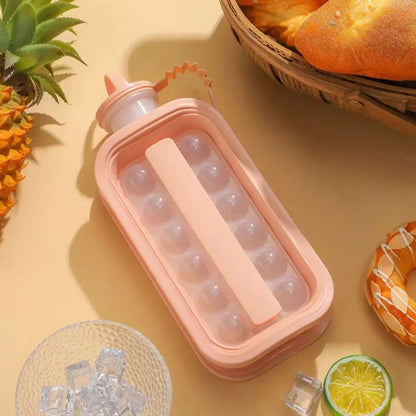Professional Spherical Ice Ball Maker Mold - Food Grade Silicone Ice Tray with Airtight Storage Box & Freezer Bag for Whiskey, Coffee, Water Bottles, and Cocktails
