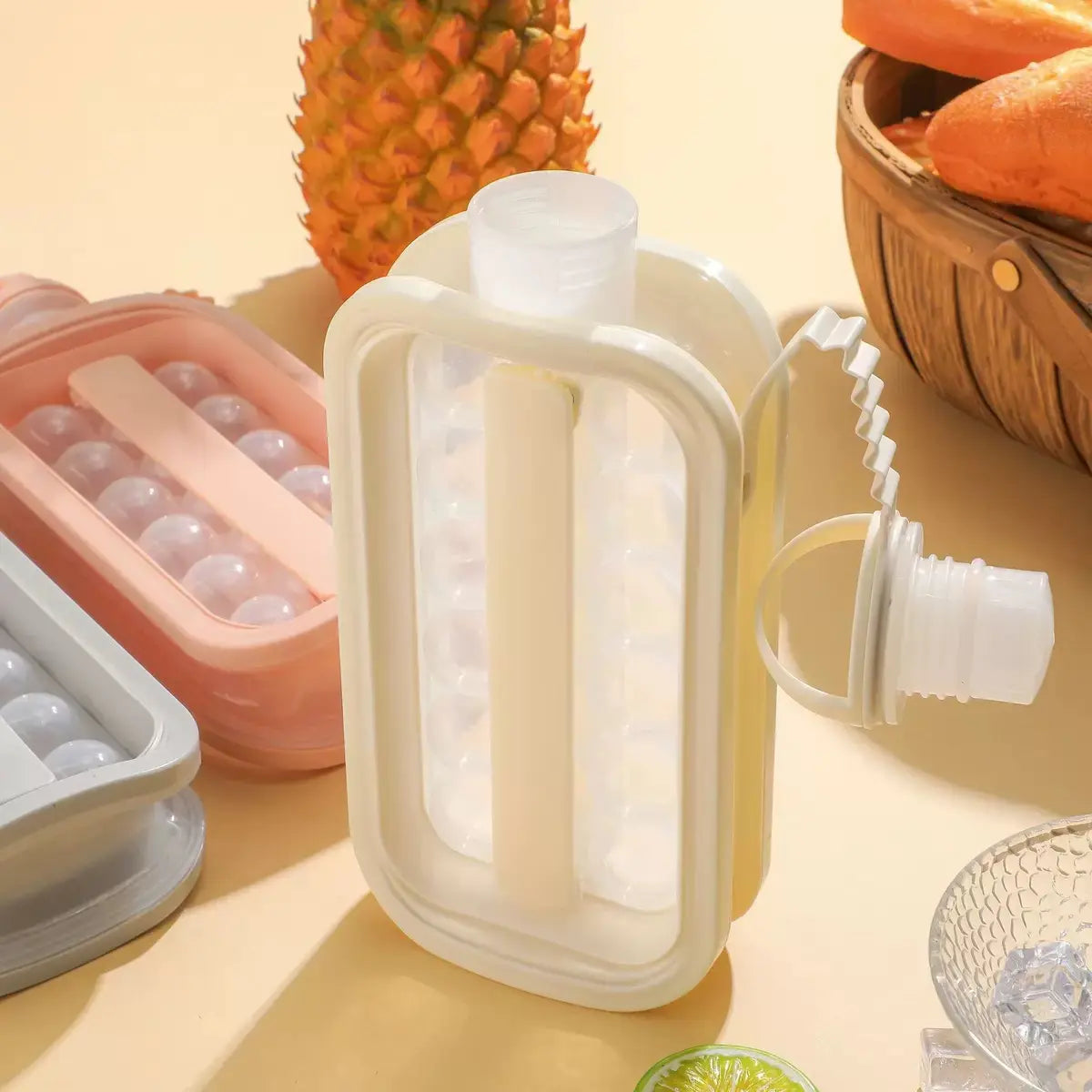 Professional Spherical Ice Ball Maker Mold - Food Grade Silicone Ice Tray with Airtight Storage Box & Freezer Bag for Whiskey, Coffee, Water Bottles, and Cocktails