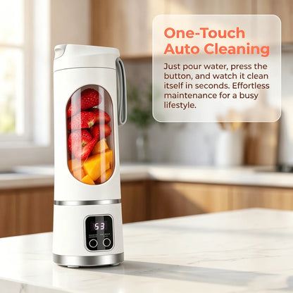 Portable 15.22 Oz USB Rechargeable Personal Blender with LED Display, Durable ABS Material - Ideal for Smoothies and Juices, Essential for Home Kitchen