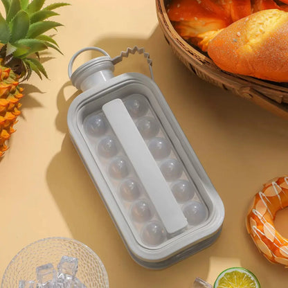 Professional Spherical Ice Ball Maker Mold - Food Grade Silicone Ice Tray with Airtight Storage Box & Freezer Bag for Whiskey, Coffee, Water Bottles, and Cocktails