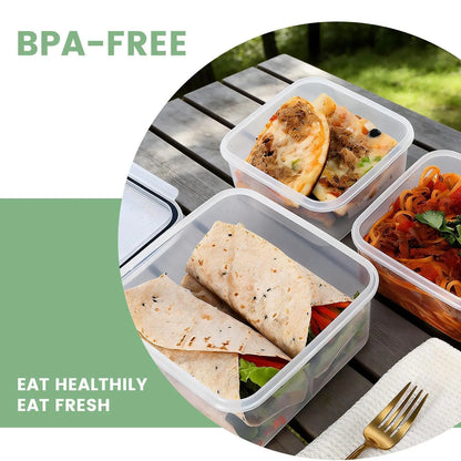 [Fathersdaygift] 24 PCS Premium Food Storage Containers with Lids, Plastic Meal Prep Containers, Airtight Leakproof Snap Lock, Stackable Kitchen Storage Set for Fridge Freezer ,Safe for Oven Microwave High Temperature Durable Kitchen Utensils