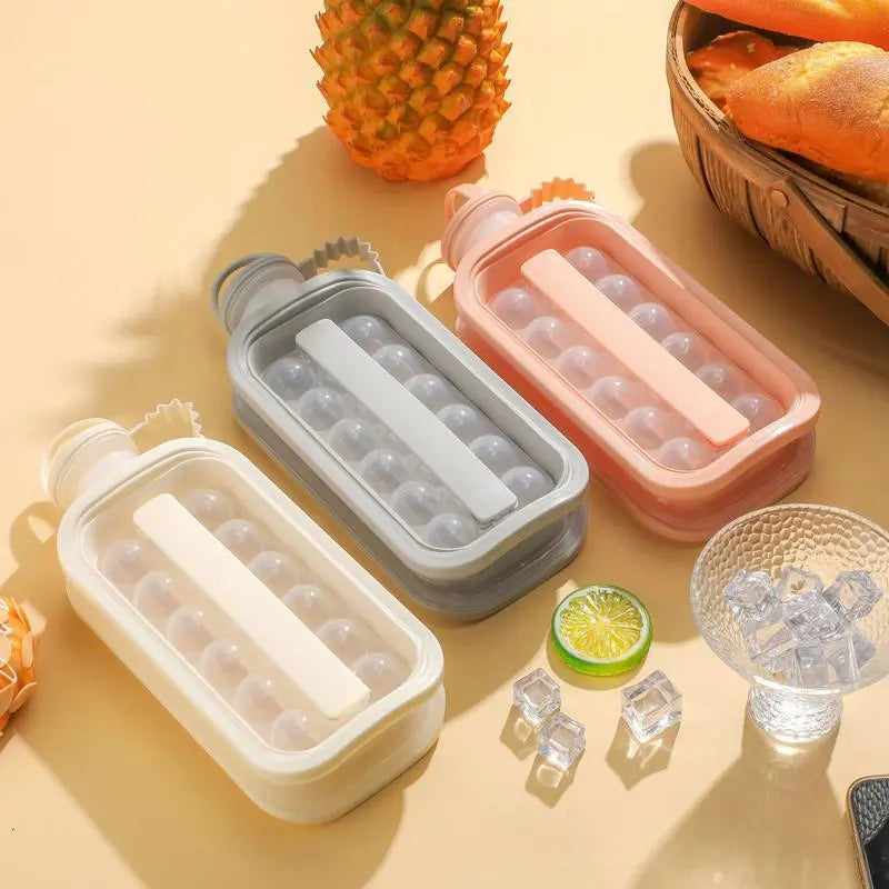 Professional Spherical Ice Ball Maker Mold - Food Grade Silicone Ice Tray with Airtight Storage Box & Freezer Bag for Whiskey, Coffee, Water Bottles, and Cocktails